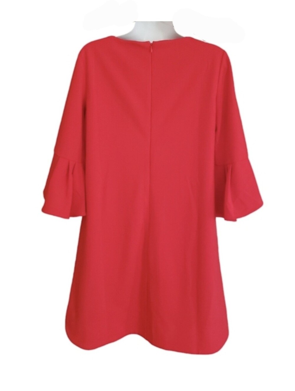Vince Camuto Sweetheart Red Bell Flutter 3/4 Sleeve Mini Dress Size 8 - Picture 3 of 5